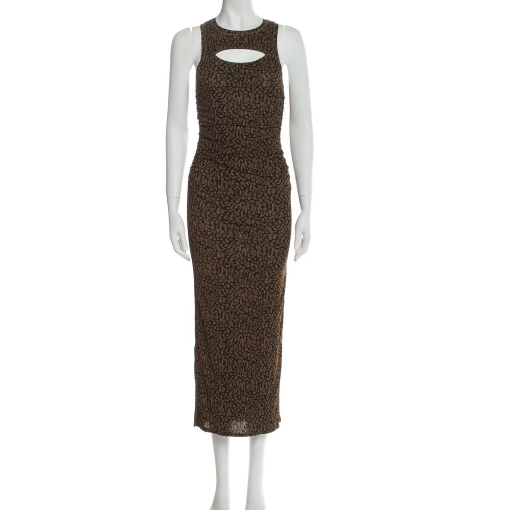 Nanushka Animal Print Midi Dress